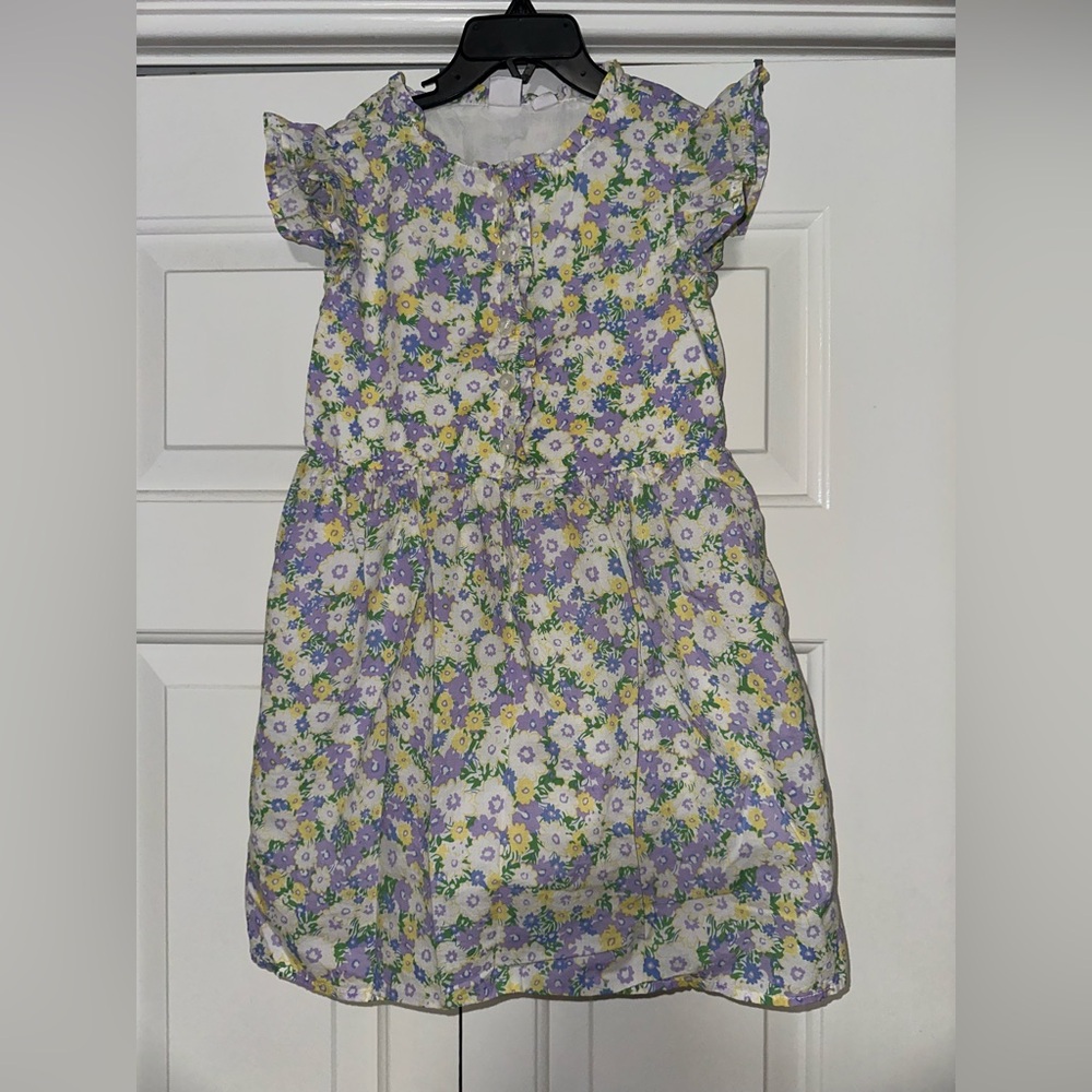 GAP Kids Floral Dress in Purple and Yellow